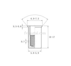 Small Countersunk Head Plain Body Open End